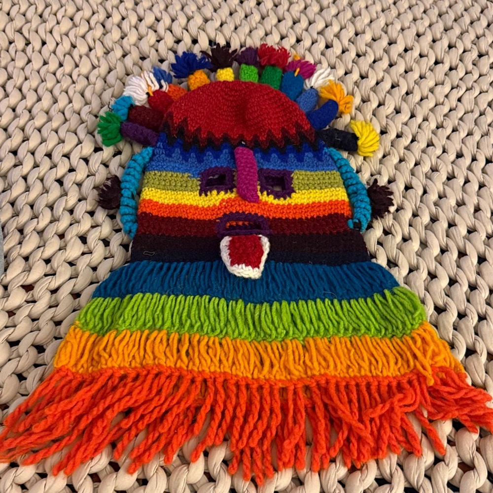 ⭐OZ Handmade Exotic Adult Mask Aya Diablo Huma Incas Ecuador Inti Raymi festival